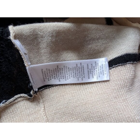 Ann Taylor Loft Womens Striped Lace Detail Sweater Top Size S - Picture 7 of 9